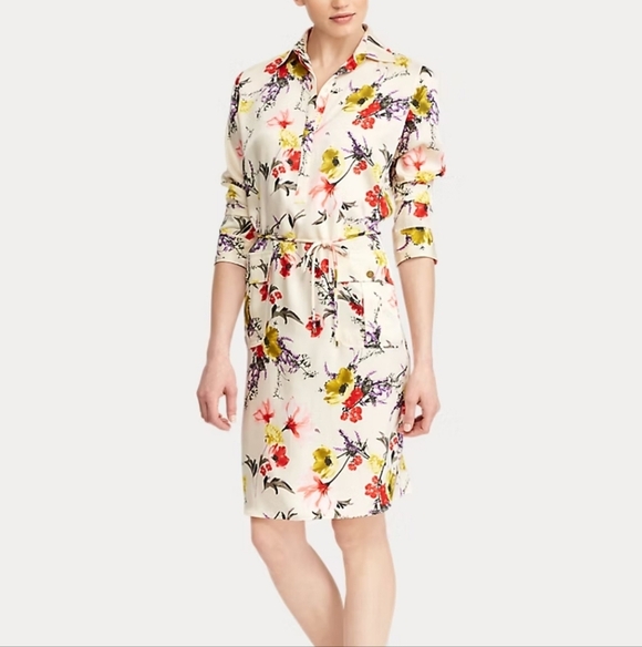 Ralph Lauren Dresses & Skirts - Ralph Lauren Floral Print Skirt - Cream